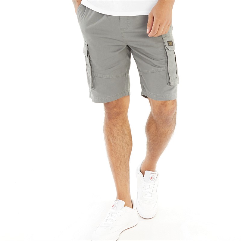 Closure London Mens Utility Cargo Shorts Steel Grey