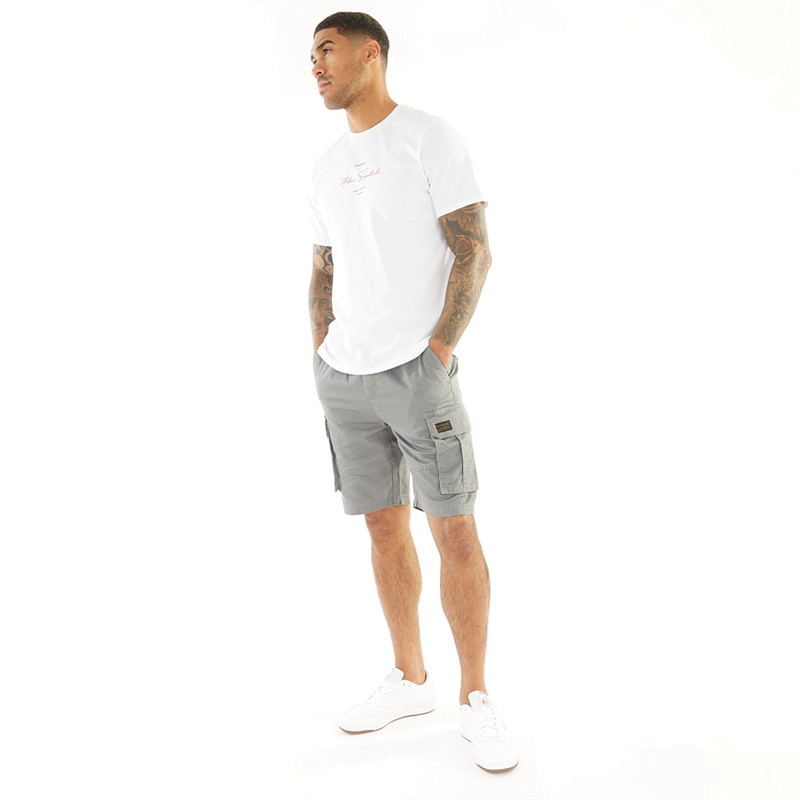 Closure London Mens Utility Cargo Shorts Steel Grey