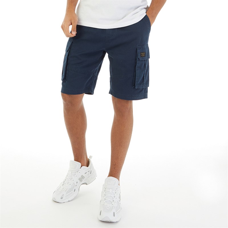 Closure London Mens Utility Cargo Shorts Navy