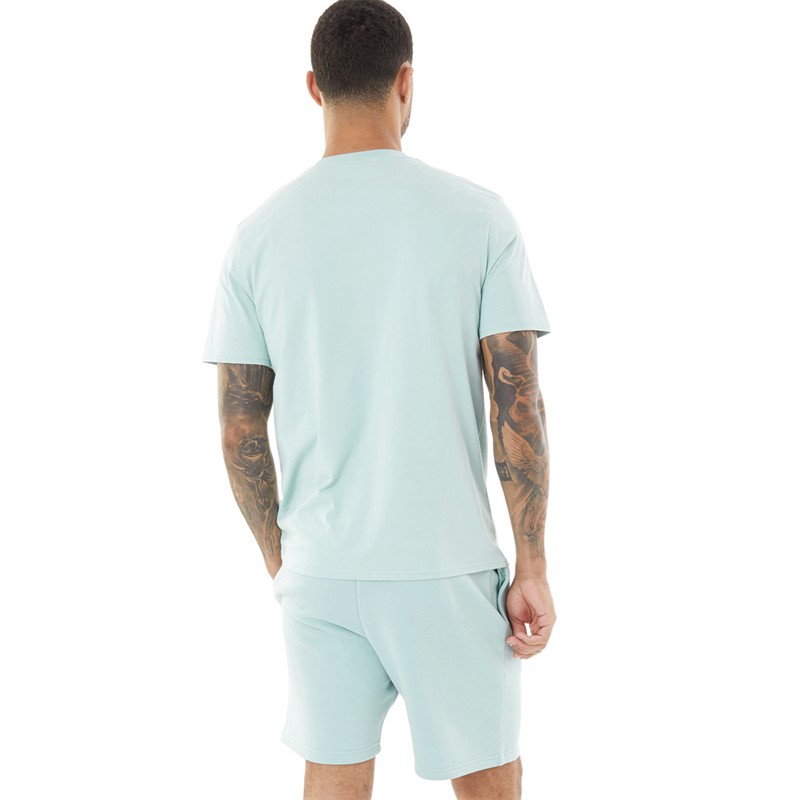 Closure London Mens Tonal Initial T-Shirt And Shorts Co-Ord Sea Moss