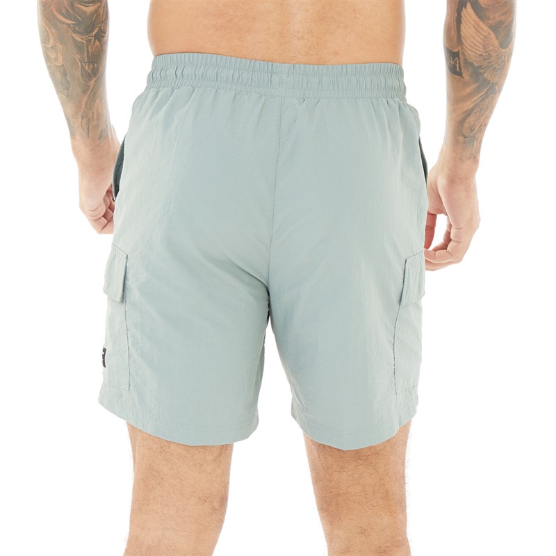 Closure London Mens Cargo Pocket Swim Shorts Dark Sage