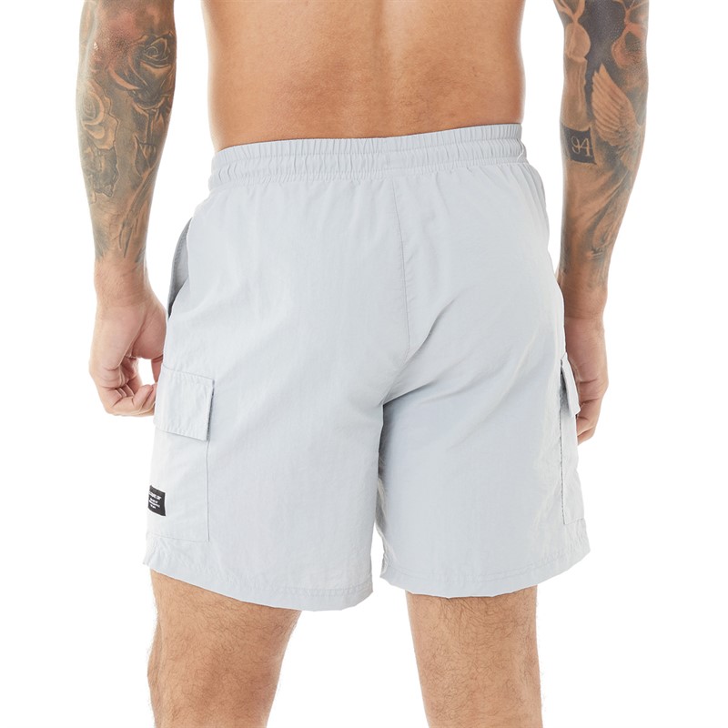 Closure London Mens Cargo Pocket Swim Shorts Grey