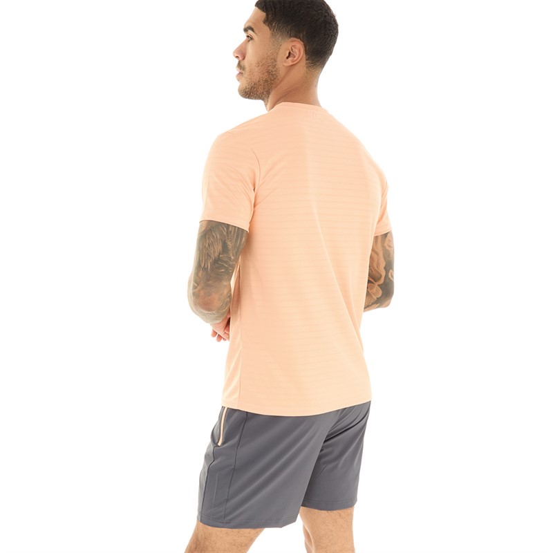 Closure London Mens Training T-Shirt And Shorts Co-Ord Peach