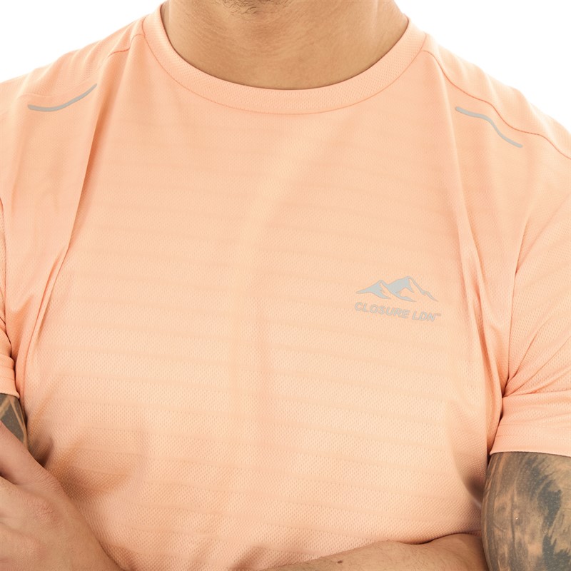 Closure London Mens Training T-Shirt And Shorts Co-Ord Peach