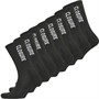Closure London Mens Block Logo Eight Pack Crew Socks Black