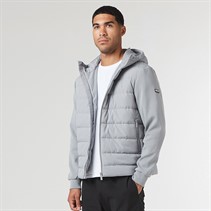 Closure London Mens Hooded Hybrid Jacket Ice Grey