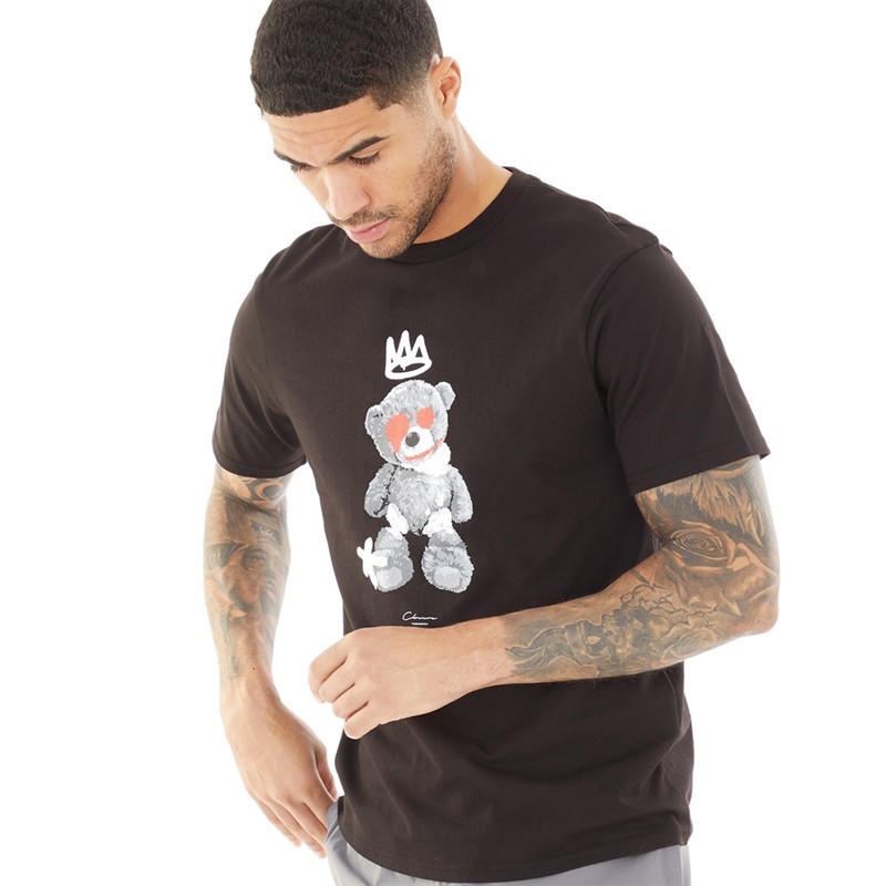 Closure London Mens Teddy T-Shirt Black/Red