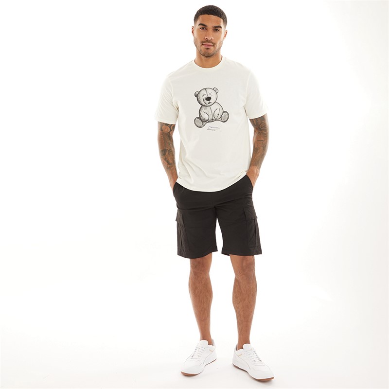 Closure London Mens Sketch Teddy T-Shirt Off White