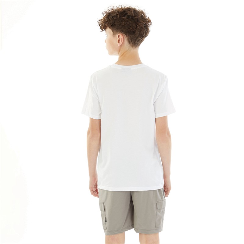 Closure London Boys T-Shirt And Utility Shorts Set White/Stone