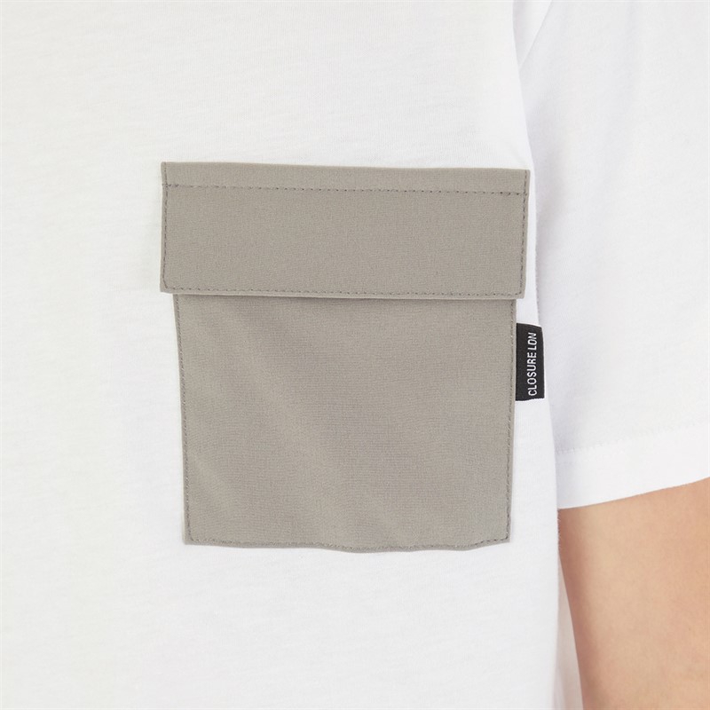 Closure London Boys T-Shirt And Utility Shorts Set White/Stone