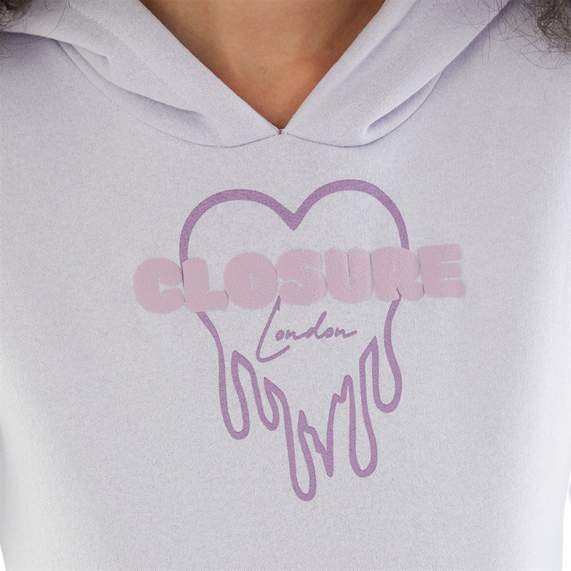 Closure London Girls Branding Hoodie And Joggers Set Lavender