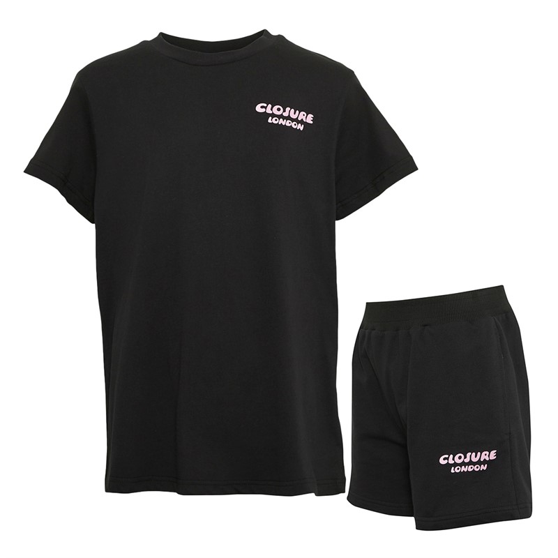 Closure London Girls Bubble Back Co-Ord Set Black