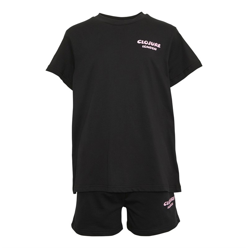 Closure London Girls Bubble Back Co-Ord Set Black