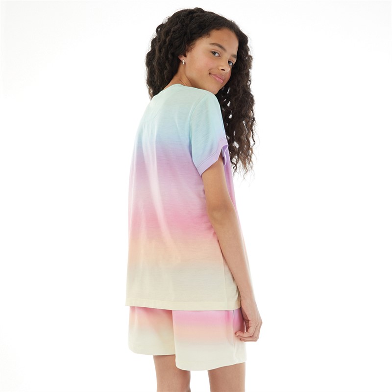 Closure London Girls Rainbow T-Shirt And Shorts Co-Ord Multi