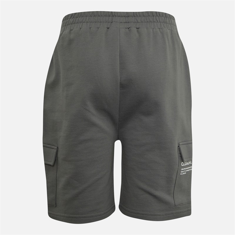 Closure London Boys Nylon Pocket Cargo Co-Ord Set Grey