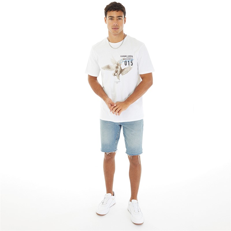 Closure London T-shirt blanc à logo Dove homme