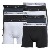 Closure London Mens Single Jersey Seven Pack Boxer Briefs Black/White/Navy/Black/Navy/White/Black