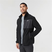 Closure London Mens Polar Fleece Zip Through Jacket Black