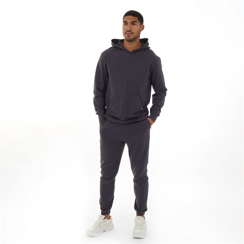 Closure London Mens Relaxed Fit Joggers Dark Grey