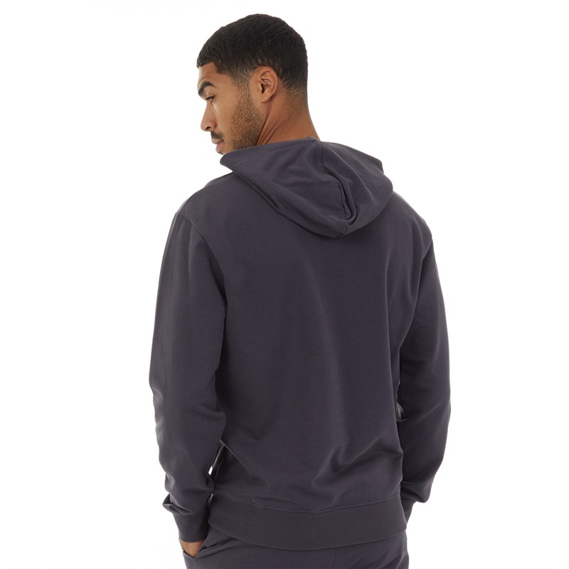 Closure London Mens Relaxed Fit Hoodie Dark Grey