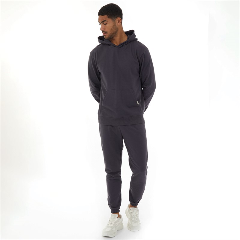 Closure London Mens Relaxed Fit Hoodie Dark Grey