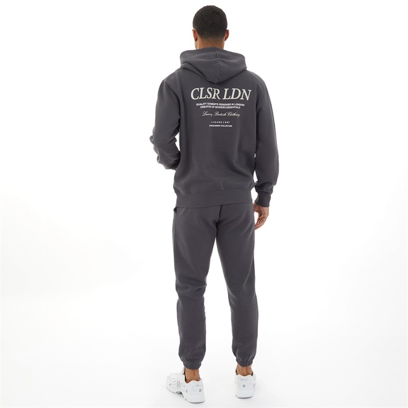 Closure London Mens Luxury Tracksuit Charcoal