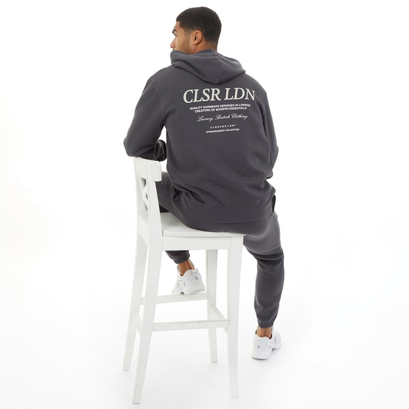 Closure London Mens Luxury Tracksuit Charcoal