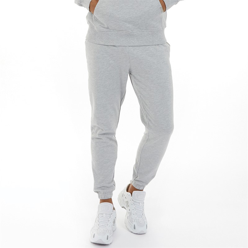 Closure London Mens Relaxed Fit Joggers Light Grey Marl