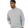 Closure London Mens Relaxed Fit 1/4 Zip Fleece Light Grey Marl