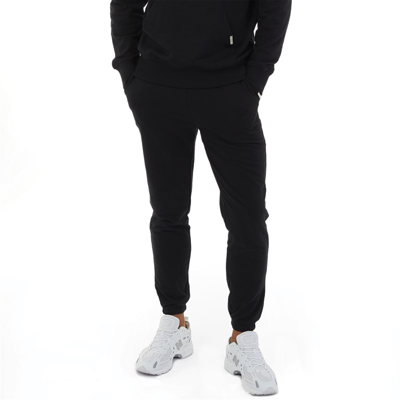 Closure London Mens Relaxed Fit Joggers Black