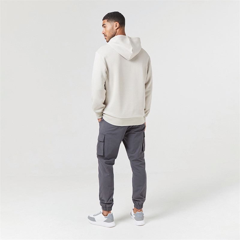 Closure London Mens Hoodie And Cargo Pants Co-Ord Stone/Charcoal