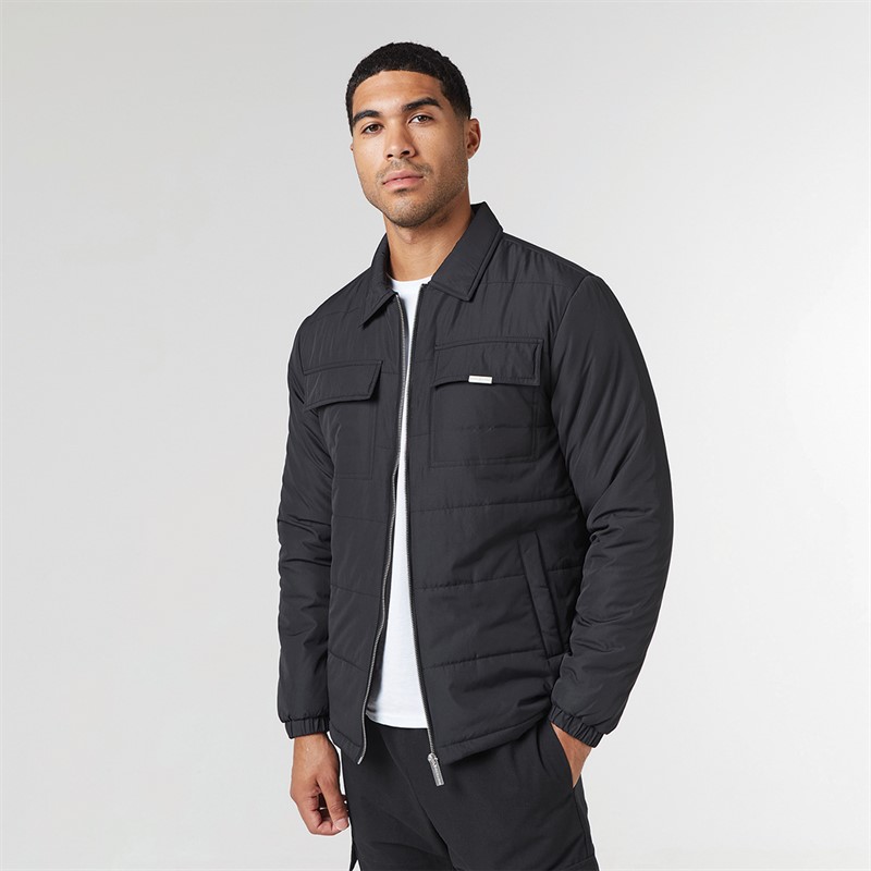 Closure London Mens Hybrid Quilted Jacket Black