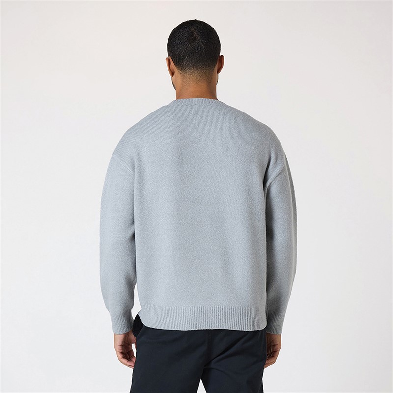 Closure London Mens Crew Neck Jumper Light Grey