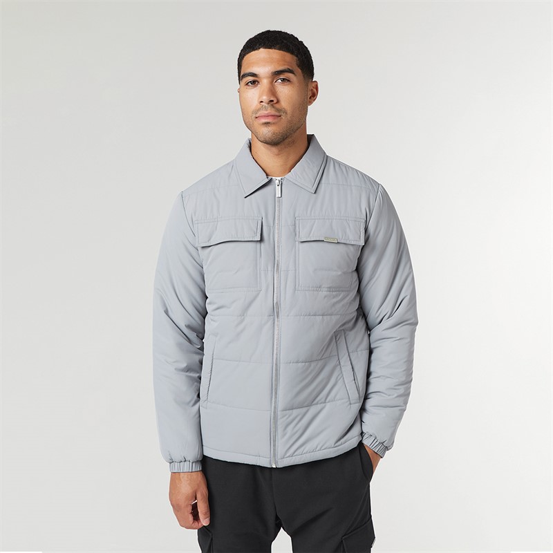 Closure London Mens Hybrid Quilted Jacket Mid Grey