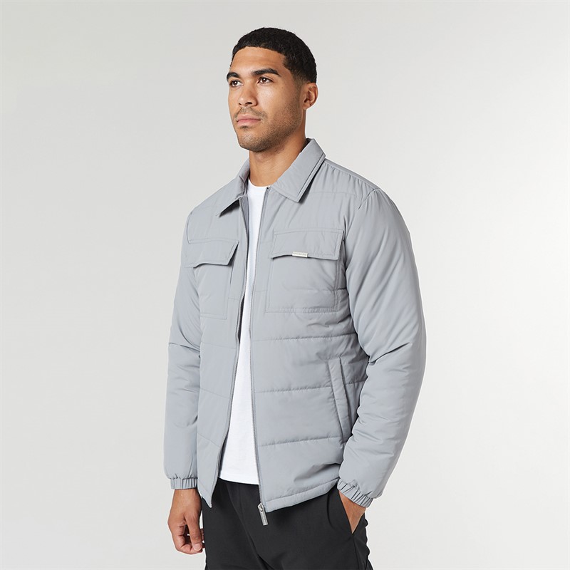 Closure London Mens Hybrid Quilted Jacket Mid Grey