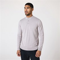 Closure London Mens Long Sleeve Polo Neck Jumper Sand