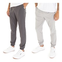 Closure London Mens Two Pack Essential Cargo Pants Charcoal/Ice Grey