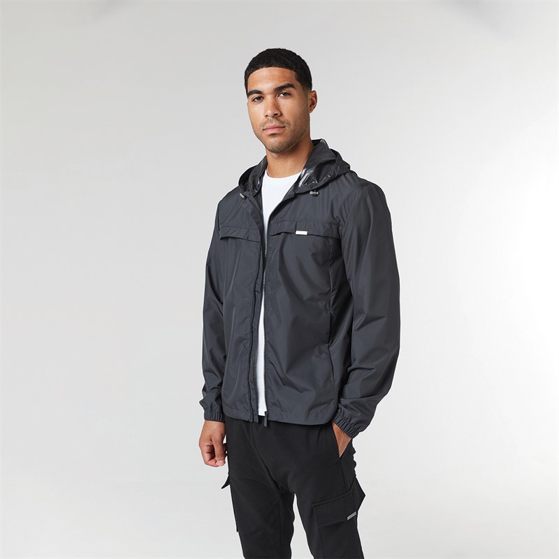 Closure London Mens Smart Windbreaker Charcoal