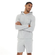 Closure London Mens Hoodie And Shorts Loungewear Set Grey Marl