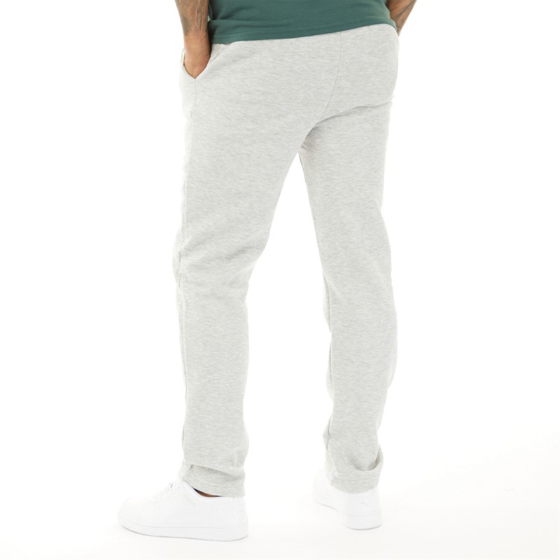 Closure London Mens Relaxed Fit Open Hem Joggers Grey Marl