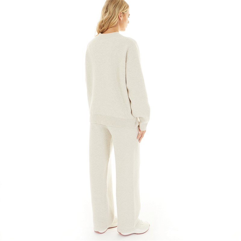 Closure London Womens Knitwear Crew And Pants Set Oatmeal Marl