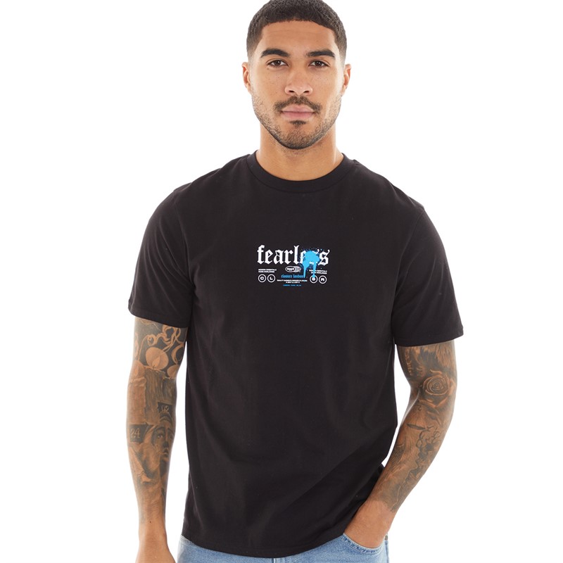 Closure London Mens Fearless Angel T-Shirt Black