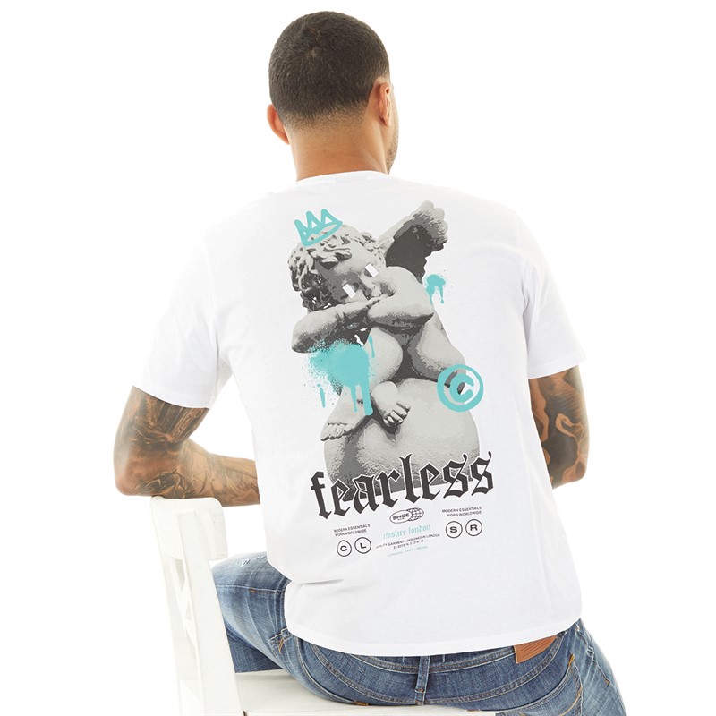 Closure London Mens Fearless Angel T-Shirt White