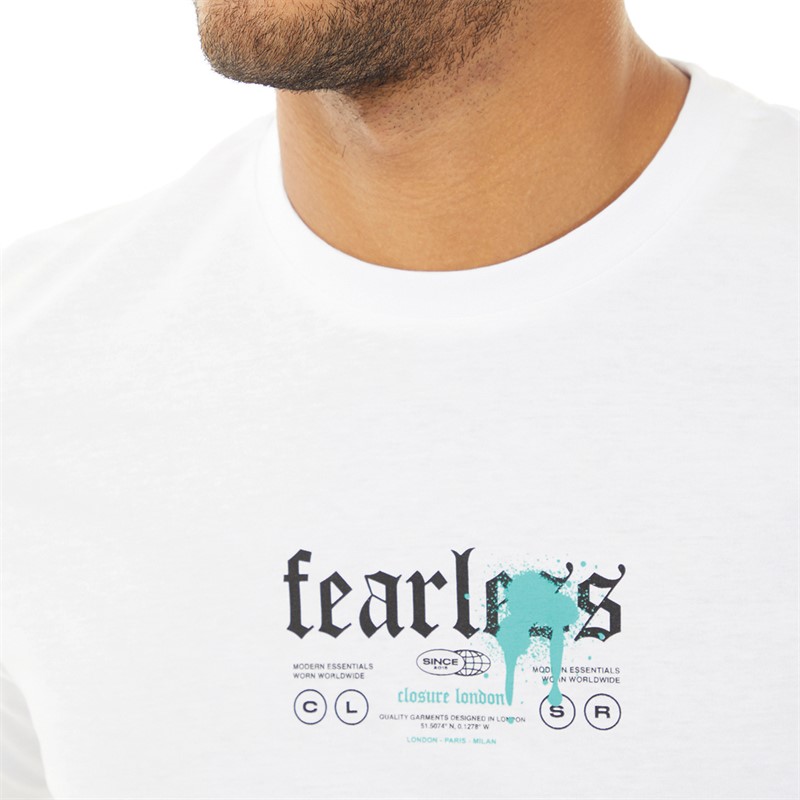 Closure London Mens Fearless Angel T-Shirt White