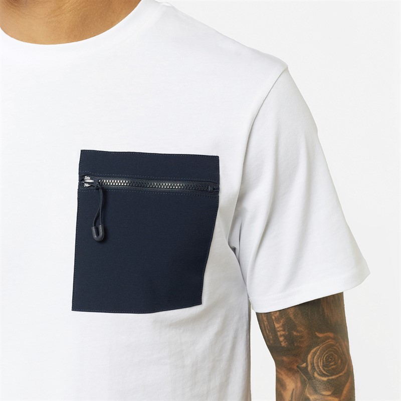Closure London Mens Tech Zip Twinset White/Navy