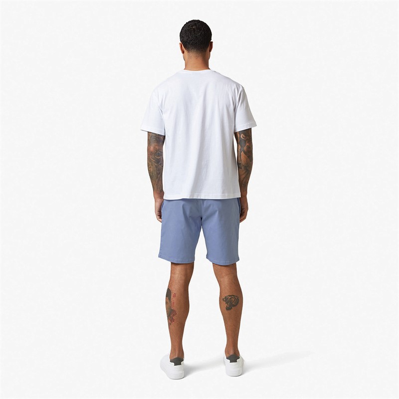 Closure London Mens Regular Chino Shorts Grey Blue