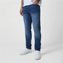 Closure London Mens Regular Fit Denim Jeans Mid Blue