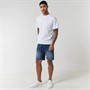 Closure London Mens Relaxed Fit Denim Shorts Mid Blue