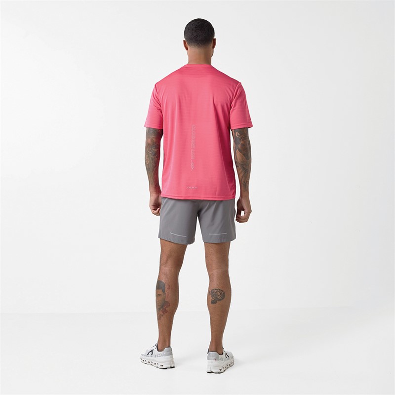 Closure London Mens Cut And Sew T-Shirt And Shorts Set Neon Pink/Charcoal