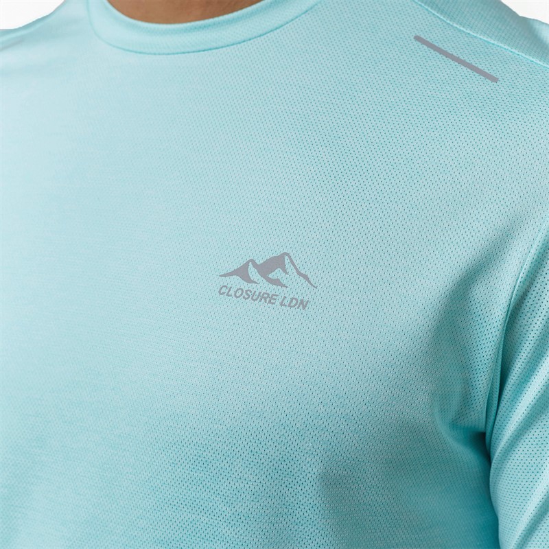 Closure London Mens Space Dye Training Twinset Aqua/Mid Grey